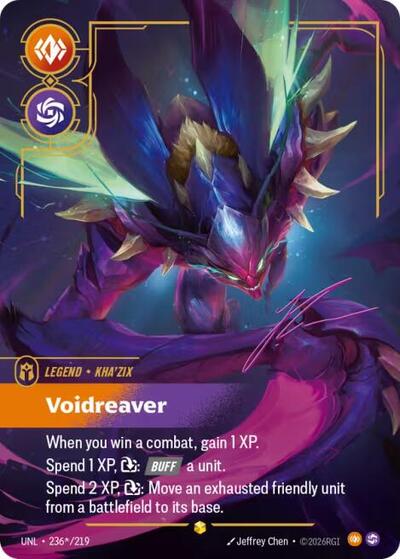 Kha'Zix - Voidreaver (Signature) - Unleashed Riftbound spoiler