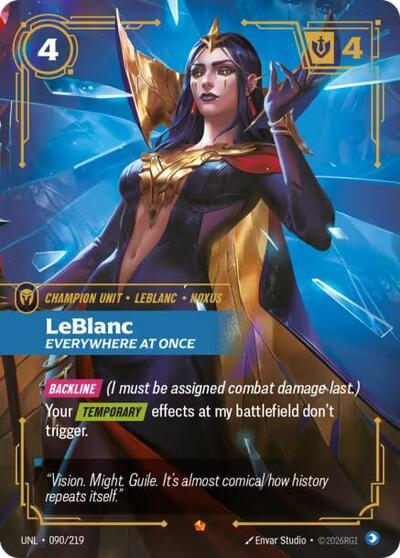 LeBlanc - Everywhere At Once - Unleashed Riftbound spoiler