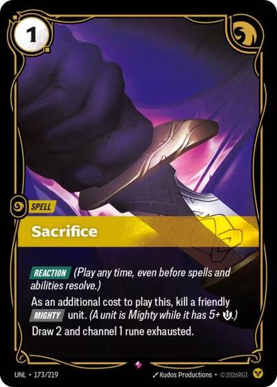 Sacrifice - Unleashed Riftbound spoiler