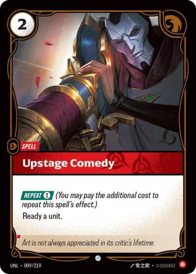 Upstage Comedy - Unleashed Riftbound spoiler