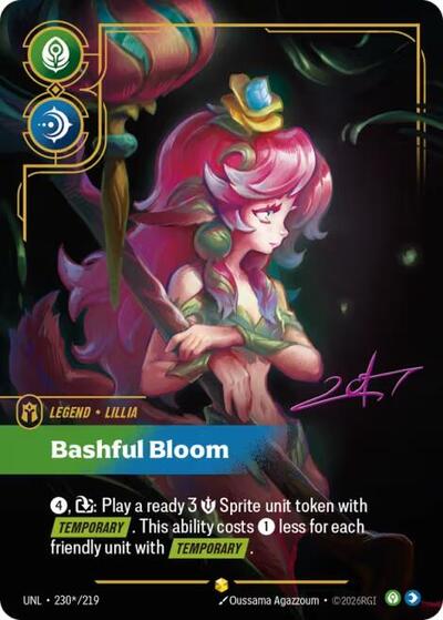 Lillia - Bashful Bloom (Signature) - Unleashed Riftbound spoiler
