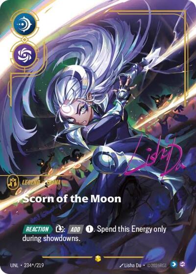 Diana - Scorn of the Moon (Signature) - Unleashed Riftbound spoiler