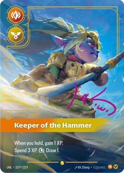 Poppy - Keeper of the Hammer (Signature) - Unleashed Riftbound spoiler