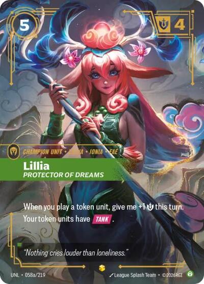 Lillia - Protector of Dreams (Alternate Art) - Unleashed Riftbound spoiler