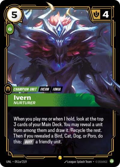 Ivern - Nurturer (Alternate Art) - Unleashed Riftbound spoiler