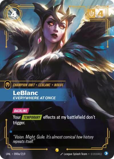 LeBlanc - Everywhere At Once (Alternate Art) - Unleashed Riftbound spoiler