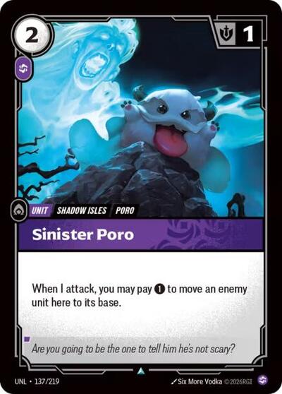 Sinister Poro - Unleashed Riftbound spoiler