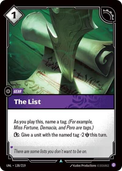 The List - Unleashed Riftbound spoiler