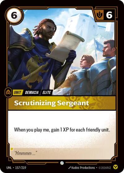 Scrutinizing Sergeant - Unleashed Riftbound spoiler