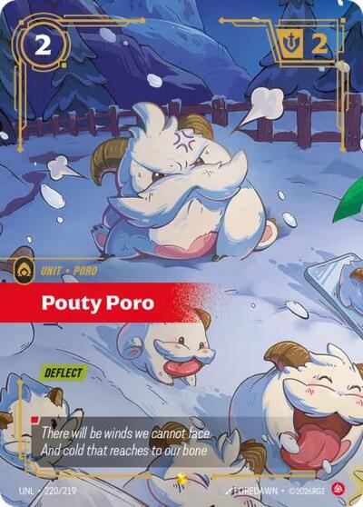 Pouty Poro (Overnumbered) - Unleashed Riftbound spoiler