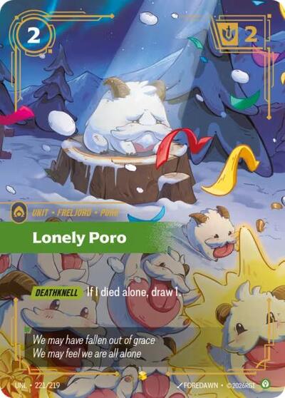 Lonely Poro (Overnumbered) - Unleashed Riftbound spoiler