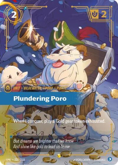 Plundering Poro (Overnumbered) - Unleashed Riftbound spoiler
