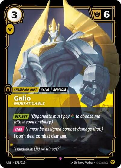 Galio - Indefatigable - Unleashed Riftbound spoiler
