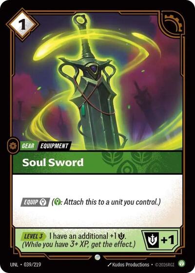 Soul Sword - Unleashed Riftbound spoiler