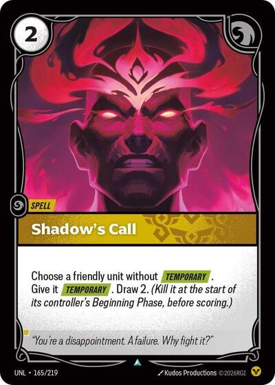 Shadow's Call - Unleashed Riftbound spoiler