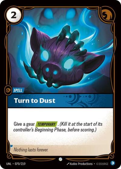 Turn to Dust - Unleashed Riftbound spoiler