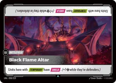 Black Flame Altar - Unleashed Riftbound spoiler