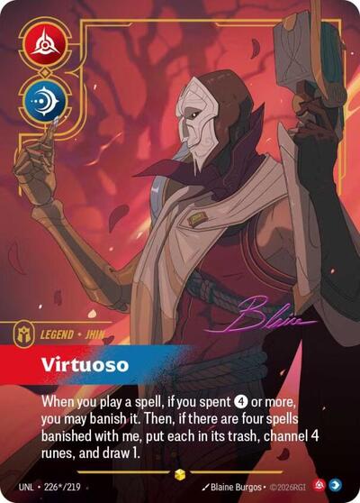 Jhin - Virtuoso (Signature) - Unleashed Riftbound spoiler