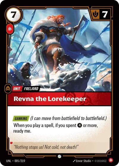 Revna the Lorekeeper - Unleashed Riftbound spoiler