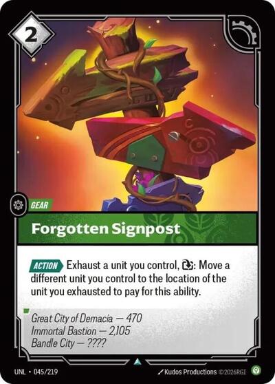 Forgotten Signpost - Unleashed Riftbound spoiler