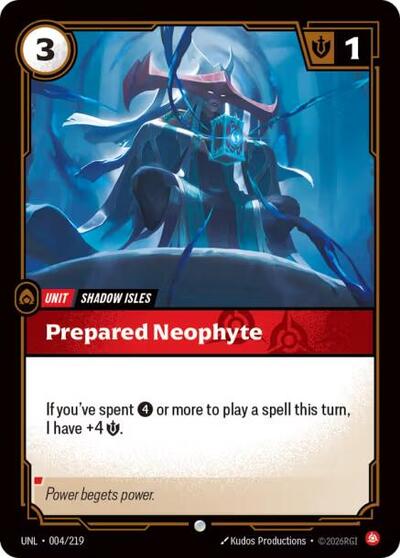 Prepared Neophyte - Unleashed Riftbound spoiler