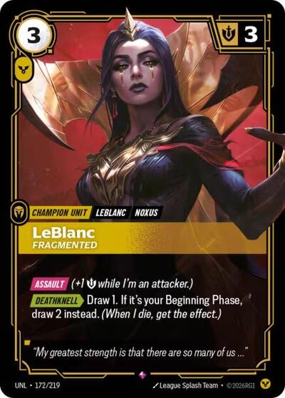 LeBlanc - Fragmented - Unleashed Riftbound spoiler