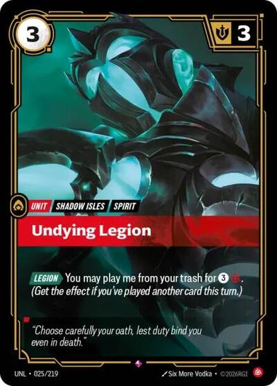 Undying Legion - Unleashed Riftbound spoiler