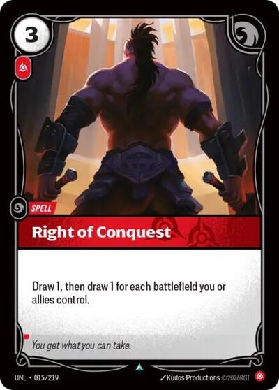 Right of Conquest - Unleashed Riftbound spoiler