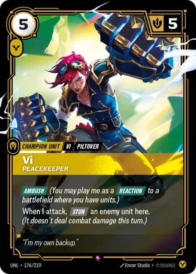 Vi - Peacekeeper - Unleashed Riftbound spoiler