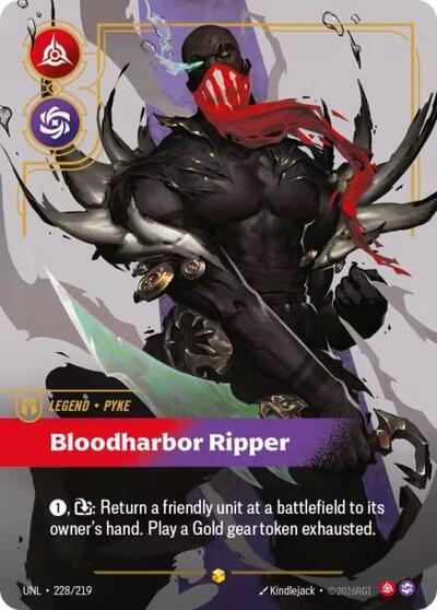 Pyke - Bloodharbor Ripper (Overnumbered) - Unleashed Riftbound spoiler
