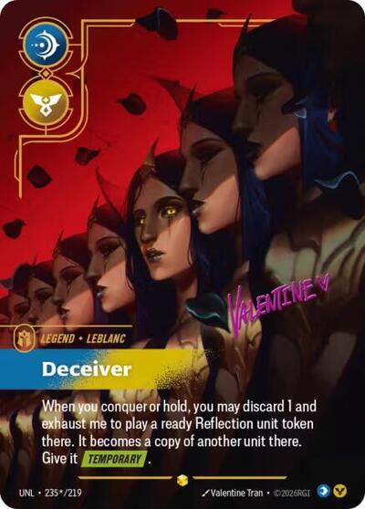 LeBlanc - Deceiver (Signature) - Unleashed Riftbound spoiler