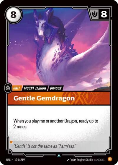 Gentle Gemdragon - Unleashed Riftbound spoiler