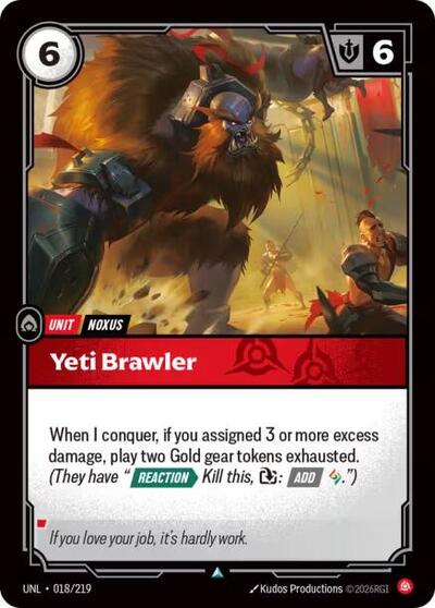 Yeti Brawler - Unleashed Riftbound spoiler