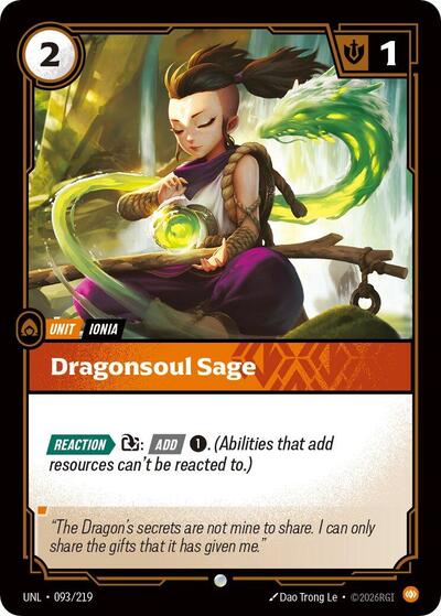 Dragonsoul Sage - Unleashed Riftbound spoiler