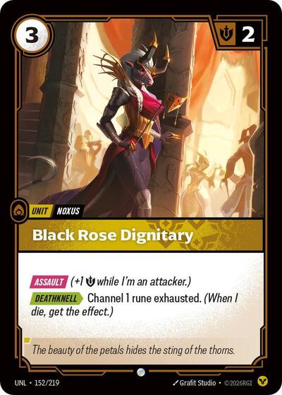 Black Rose Dignitary - Unleashed Riftbound spoiler