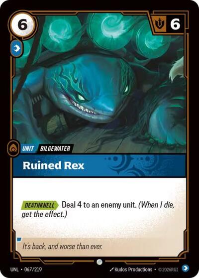 Ruined Rex - Unleashed Riftbound spoiler
