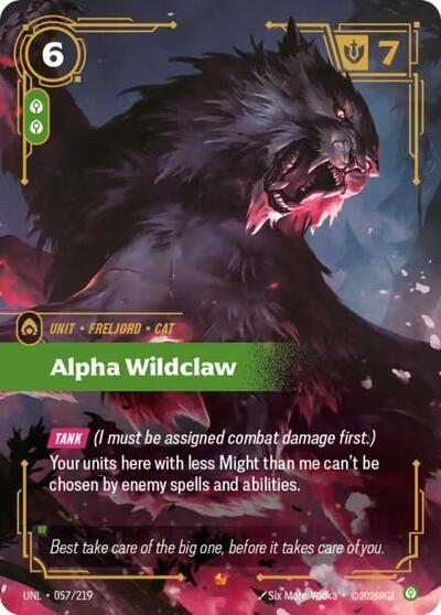 Alpha Wildclaw - Unleashed Riftbound spoiler