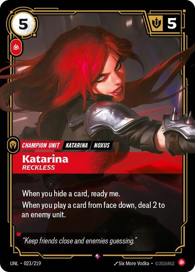 Katarina - Reckless - Unleashed Riftbound spoiler