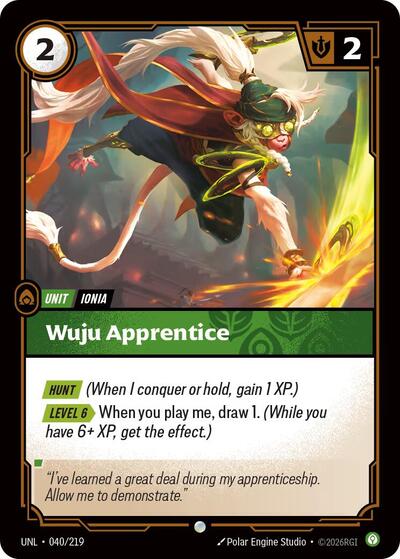 Wuju Apprentice - Unleashed Riftbound spoiler