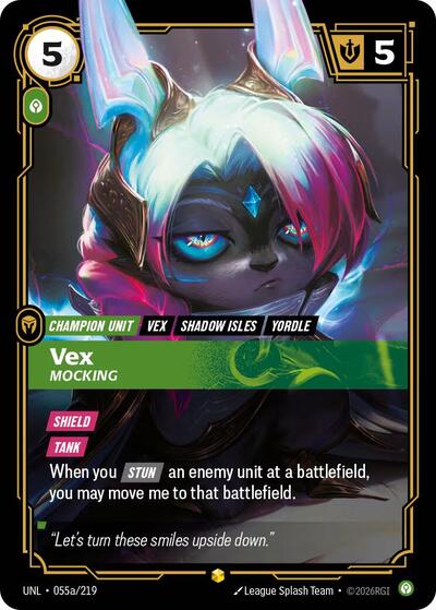 Vex - Mocking (Alternate Art) - Unleashed Riftbound spoiler