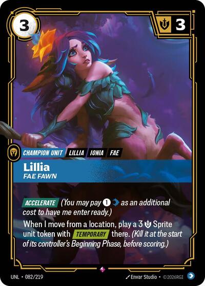 Lillia - Fae Fawn - Unleashed Riftbound spoiler