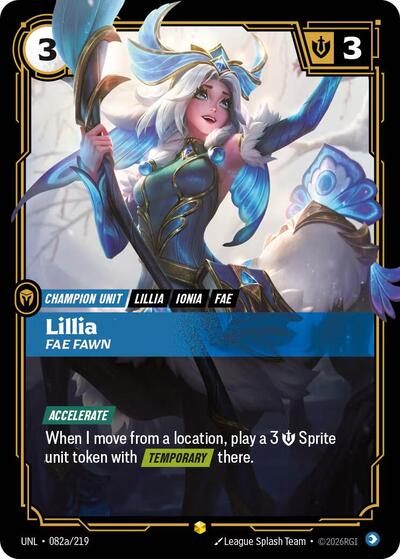 Lillia - Fae Fawn (Alternate Art) - Unleashed Riftbound spoiler