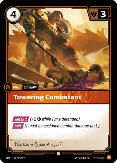 Towering Combatant - Unleashed Riftbound spoiler