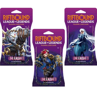 Unleashed - Sleeved Booster Pack Art Bundle [Set of 3] - Unleashed Riftbound spoiler