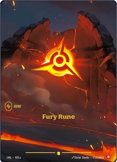 Fury Rune (R01a) - Unleashed Riftbound spoiler