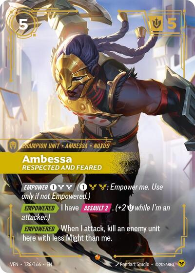 Ambessa, Respected and Feared - Vendetta Riftbound spoiler