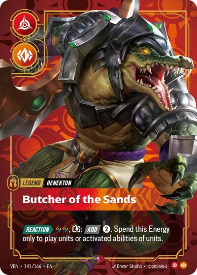 Renekton - Butcher of the Sands - Vendetta Riftbound spoiler
