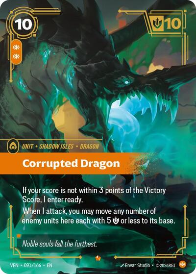 Corrupted Dragon - Vendetta Riftbound spoiler