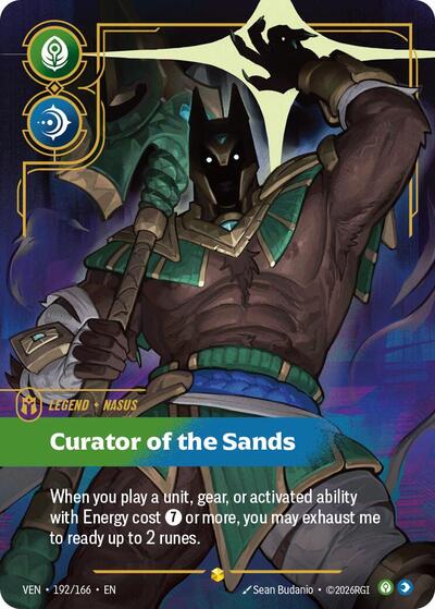 Nasus - Curator of the Sands (Overnumbered) - Vendetta Riftbound spoiler