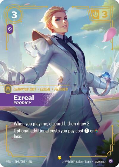 Ezreal, Prodigy - Vendetta Riftbound spoiler